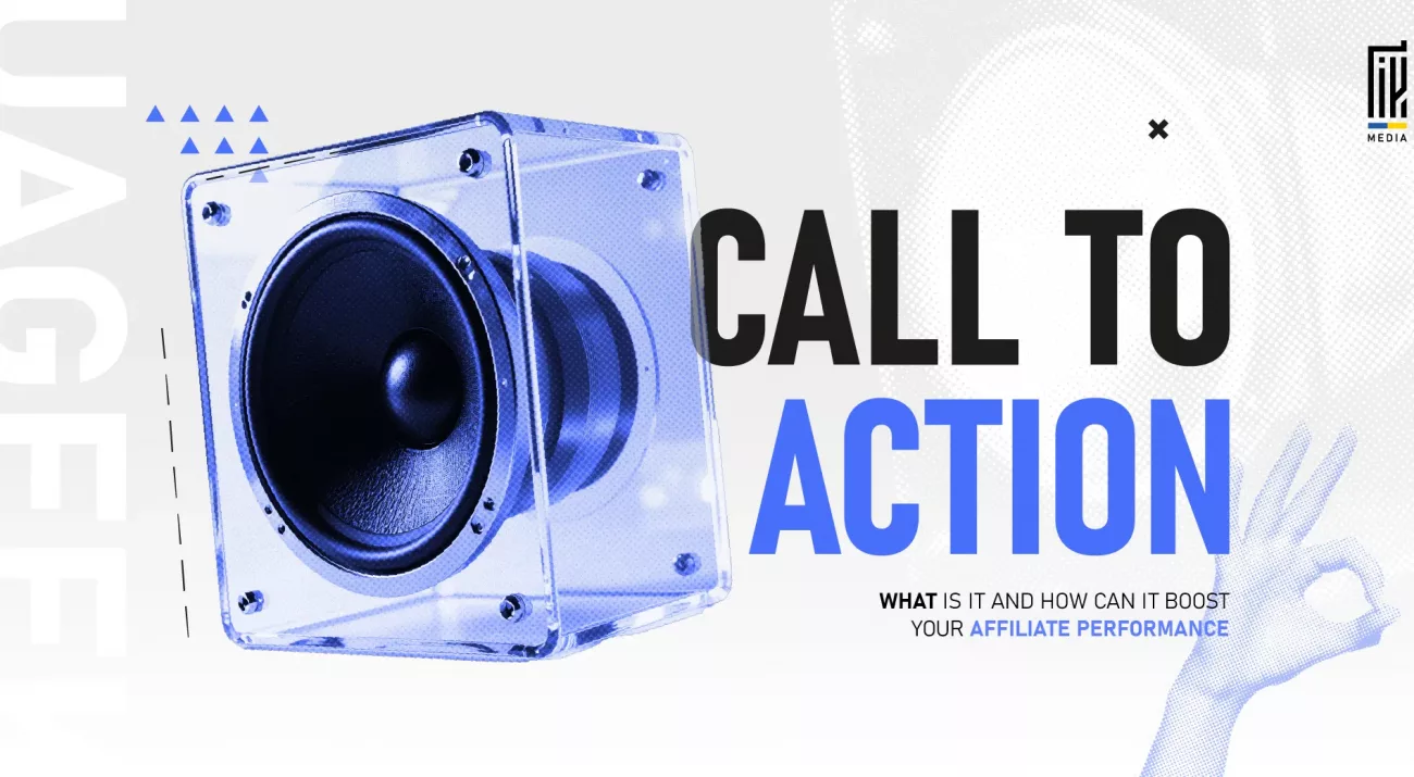 Loudspeaker and hand gesture illustrating effective call-to-action strategies in affiliate marketing