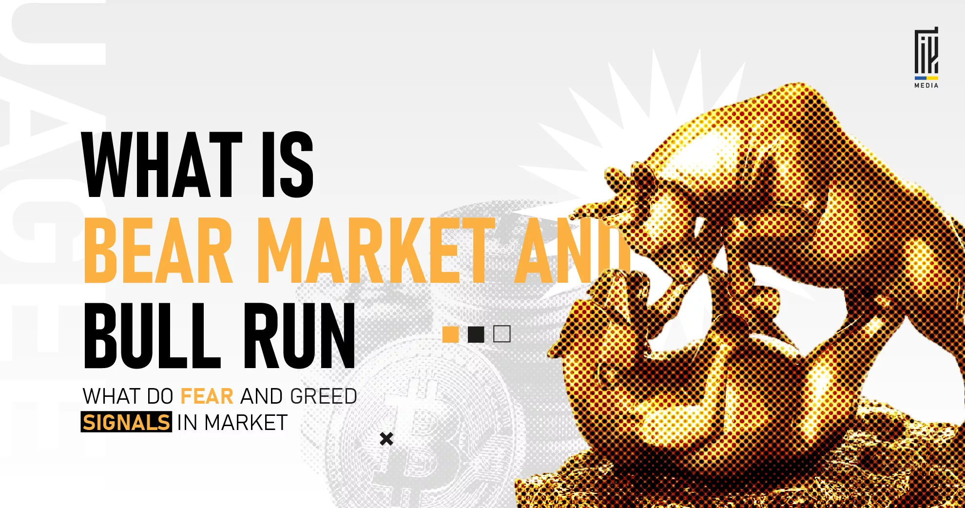 Golden bull and bear statue symbolizing cryptocurrency market trends