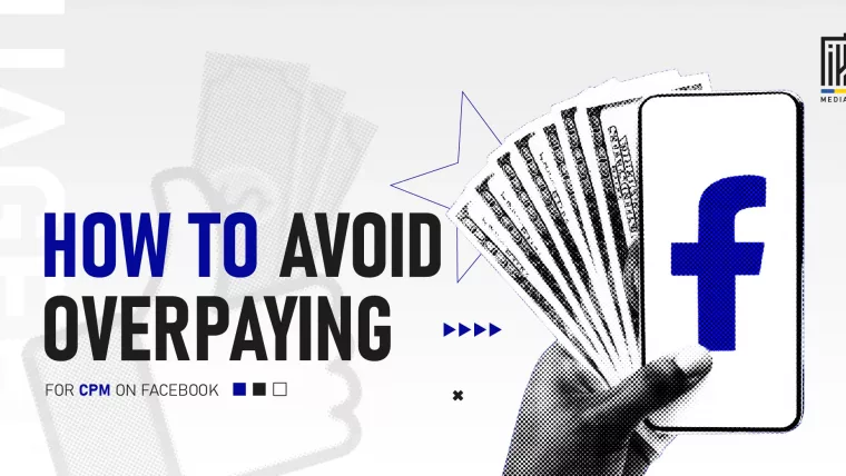 "Hand holding phone with Facebook logo and cash, symbolizing CPM cost control on Facebook ads"