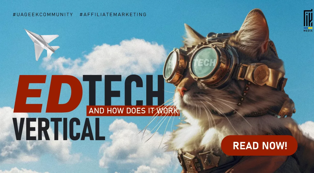 Cat in aviator goggles looking at the sky with “TECH” reflection, symbolizing EdTech innovation.