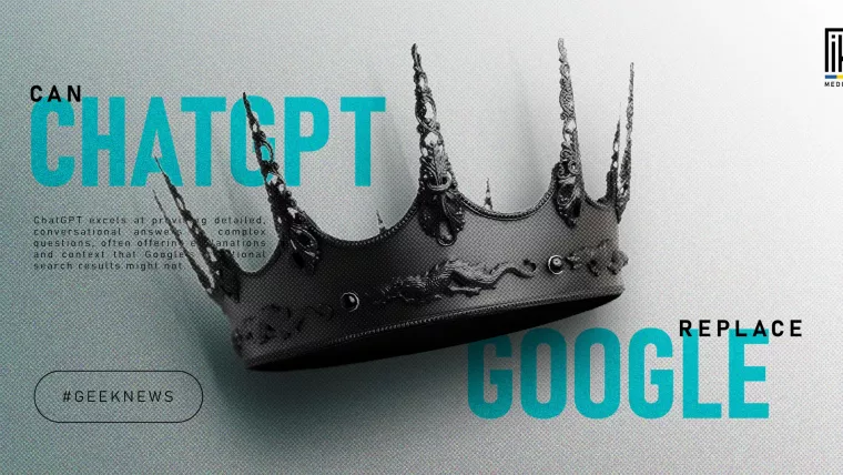 Black crown representing power transition between ChatGPT and Google with futuristic design elements.