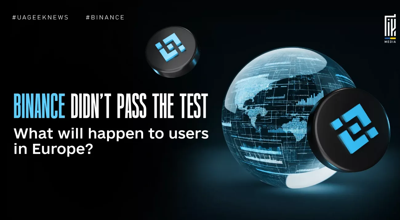 Banner about Binance's regulatory challenges in Europe. The image features Binance logos surrounding a digital globe, representing the impact of new European crypto regulations and their potential consequences for Binance users across the EU.