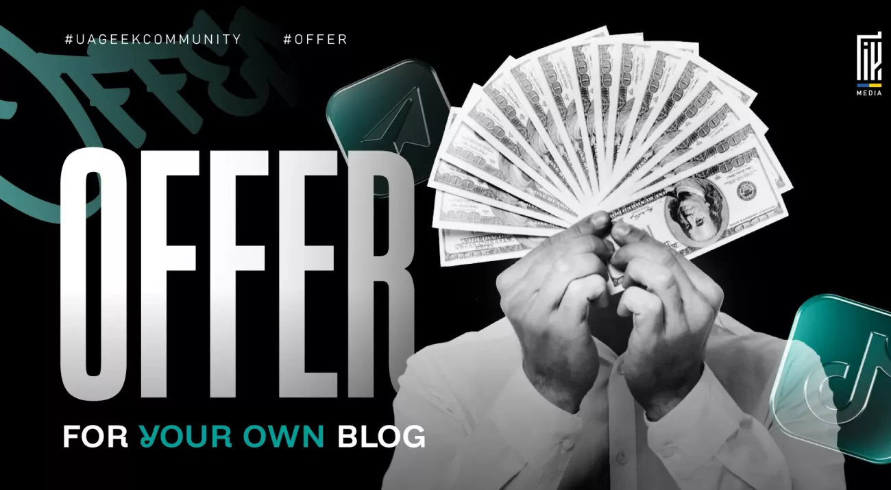 Affiliate marketing banner about choosing the right offer for your own blog.